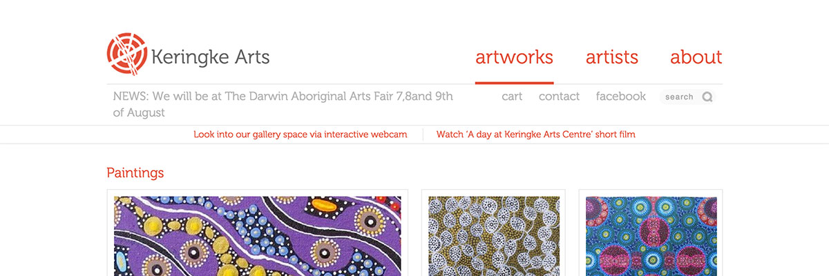 Keringke Arts website