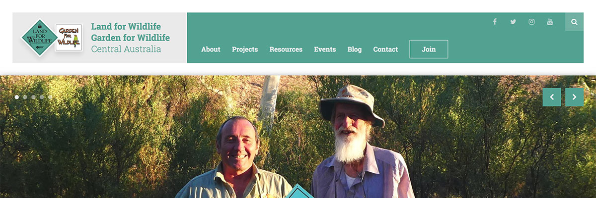Land for Wildlife / Garden for Wildlife Central Australia website